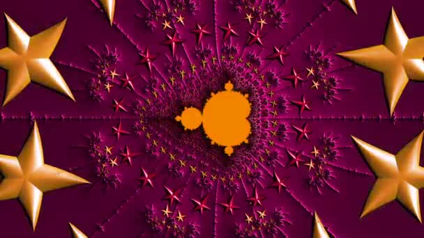 Αφηρημένος Υπολογιστής Που Δημιουργείται Fractal Σχεδιασμός Φράκταλ Είναι Ένα Ατέρμονο — Αρχείο Βίντεο