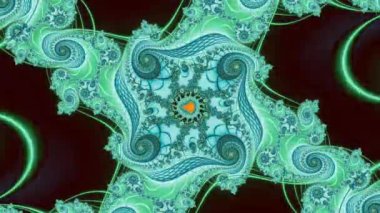 Soyut Bilgisayar Fraktal Tasarımı. Fraktal hiç bitmeyen bir desen. Fraktallar, farklı ölçeklerde kendine benzeyen sonsuz derecede karmaşık kalıplardır.