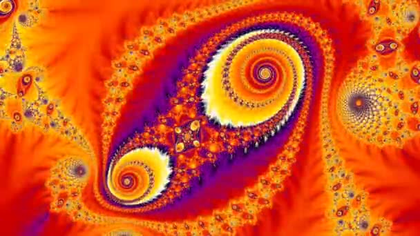 Αφηρημένος Υπολογιστής Που Δημιουργείται Fractal Σχεδιασμός Φράκταλ Είναι Ένα Ατέρμονο — Αρχείο Βίντεο