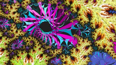 Soyut Bilgisayar Fraktal Tasarımı. Fraktal hiç bitmeyen bir desen. Fraktallar, farklı ölçeklerde kendine benzeyen sonsuz derecede karmaşık kalıplardır.