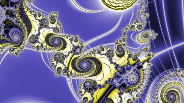 Soyut Bilgisayar Fraktal Tasarımı. Fraktal hiç bitmeyen bir desen. Fraktallar, farklı ölçeklerde kendine benzeyen sonsuz derecede karmaşık kalıplardır.