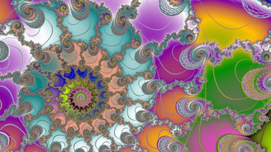 Soyut Bilgisayar Fraktal Tasarımı. Fraktal hiç bitmeyen bir desen. Fraktallar, farklı ölçeklerde kendine benzeyen sonsuz derecede karmaşık kalıplardır.