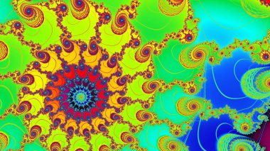 Soyut Bilgisayar Fraktal Tasarımı. Fraktal hiç bitmeyen bir desen. Fraktallar, farklı ölçeklerde kendine benzeyen sonsuz derecede karmaşık kalıplardır.