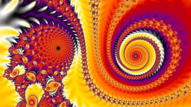 Soyut Bilgisayar Fraktal Tasarımı. Fraktal hiç bitmeyen bir desen. Fraktallar, farklı ölçeklerde kendine benzeyen sonsuz derecede karmaşık kalıplardır.