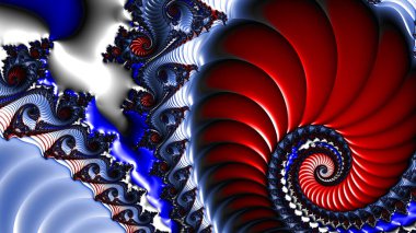 Soyut Bilgisayar Fraktal Tasarımı. Fraktal hiç bitmeyen bir desen. Fraktallar, farklı ölçeklerde kendine benzeyen sonsuz derecede karmaşık kalıplardır.