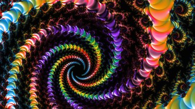 Soyut Bilgisayar Fraktal Tasarımı. Fraktal hiç bitmeyen bir desen. Fraktallar, farklı ölçeklerde kendine benzeyen sonsuz derecede karmaşık kalıplardır.