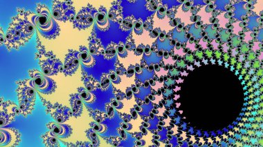 Soyut Bilgisayar Fraktal Tasarımı. Fraktal hiç bitmeyen bir desen. Fraktallar, farklı ölçeklerde kendine benzeyen sonsuz derecede karmaşık kalıplardır.