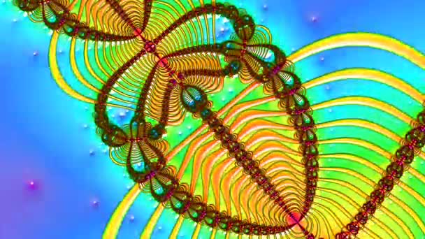 Resumo Design Fractal Gerado Por Computador Fractal Padrão Interminável Fractais — Vídeo de Stock