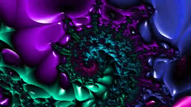 Abstract Computergegenereerd Fractaal Ontwerp Een Fractal Een Nooit Eindigend Patroon — Stockvideo