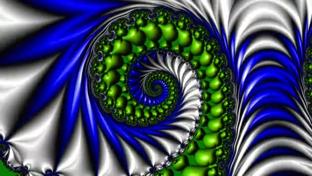 Abstract Computergegenereerd Fractaal Ontwerp Een Fractal Een Nooit Eindigend Patroon — Stockvideo