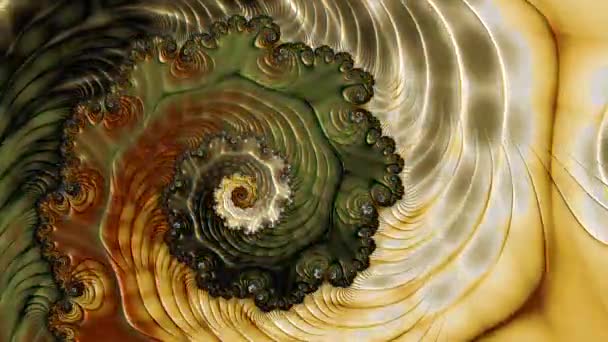 Abstract Computergegenereerd Fractaal Ontwerp Een Fractal Een Nooit Eindigend Patroon — Stockvideo