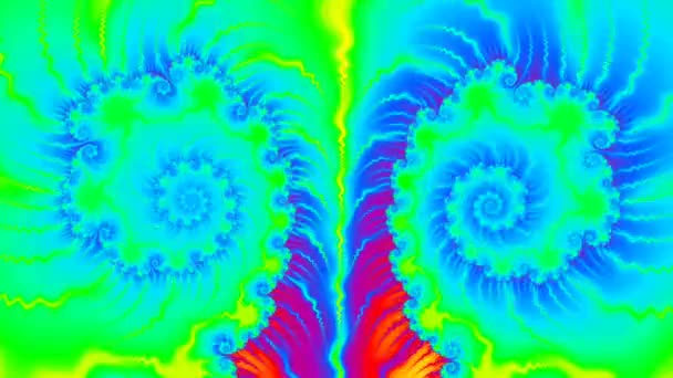 Αφηρημένος Υπολογιστής Που Δημιουργείται Fractal Σχεδιασμός Φράκταλ Είναι Ένα Ατέρμονο — Αρχείο Βίντεο