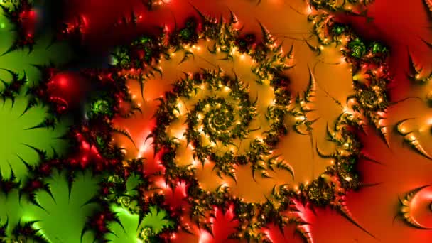 Abstract Computergegenereerd Fractaal Ontwerp Een Fractal Een Nooit Eindigend Patroon — Stockvideo