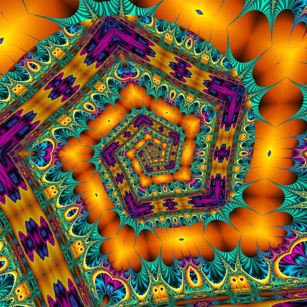 Αφηρημένος Υπολογιστής Που Δημιουργείται Fractal Σχεδιασμός Φράκταλ Είναι Ένα Ατέρμονο — Φωτογραφία Αρχείου