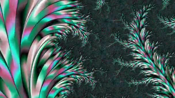 Abstract Computergegenereerd Fractaal Ontwerp Een Fractal Een Nooit Eindigend Patroon — Stockvideo