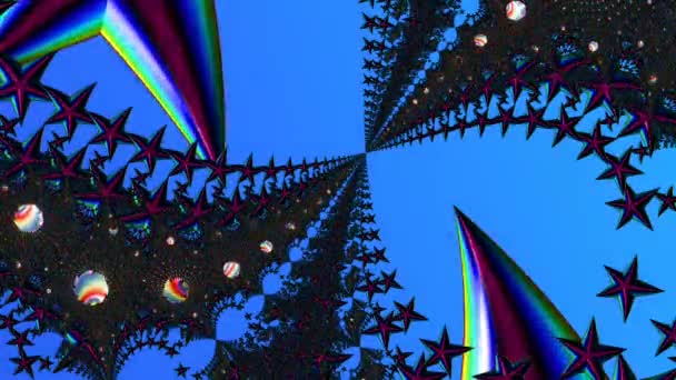 Αφηρημένος Υπολογιστής Που Δημιουργείται Fractal Σχεδιασμός Φράκταλ Είναι Ένα Ατέρμονο — Αρχείο Βίντεο