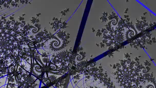 Abstract Computergegenereerd Fractaal Ontwerp Een Fractal Een Nooit Eindigend Patroon — Stockvideo