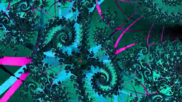 Abstract Computergegenereerd Fractaal Ontwerp Een Fractal Een Nooit Eindigend Patroon — Stockvideo