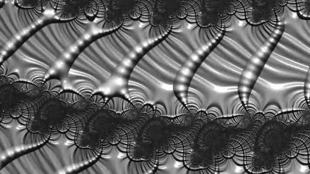 Abstract Computergegenereerd Fractaal Ontwerp Een Fractal Een Nooit Eindigend Patroon — Stockvideo