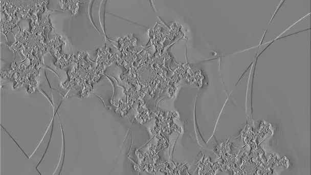 概要計算機によるフラクタル設計 分数は終わることのないパターンです フラクタルは無限に複雑なパターンで さまざまなスケールで自己類似しています — ストック動画