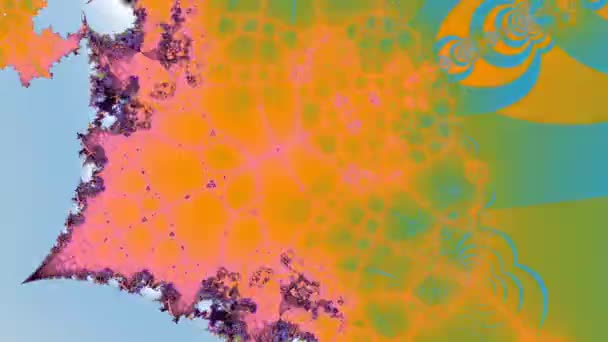 Abstrakcyjny Komputer Wygenerował Projekt Fraktalny Fraktal Niekończący Się Wzór Fraktale — Wideo stockowe