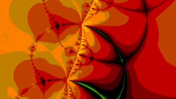 Abstract Computergegenereerd Fractaal Ontwerp Een Fractal Een Nooit Eindigend Patroon — Stockvideo