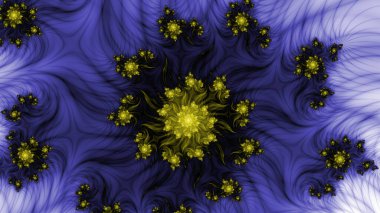 Soyut Bilgisayar Fraktal Tasarımı. Fraktal hiç bitmeyen bir desen. Fraktallar, farklı ölçeklerde kendine benzeyen sonsuz derecede karmaşık kalıplardır.