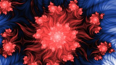 Soyut Bilgisayar Fraktal Tasarımı. Fraktal hiç bitmeyen bir desen. Fraktallar, farklı ölçeklerde kendine benzeyen sonsuz derecede karmaşık kalıplardır.