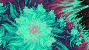 Soyut Bilgisayar Fraktal Tasarımı. Fraktal hiç bitmeyen bir desen. Fraktallar, farklı ölçeklerde kendine benzeyen sonsuz derecede karmaşık kalıplardır.