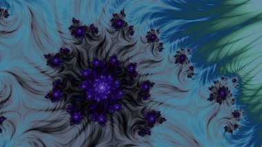 Soyut Bilgisayar Fraktal Tasarımı. Fraktal hiç bitmeyen bir desen. Fraktallar, farklı ölçeklerde kendine benzeyen sonsuz derecede karmaşık kalıplardır.