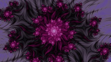 Soyut Bilgisayar Fraktal Tasarımı. Fraktal hiç bitmeyen bir desen. Fraktallar, farklı ölçeklerde kendine benzeyen sonsuz derecede karmaşık kalıplardır.