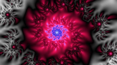 Soyut Bilgisayar Fraktal Tasarımı. Fraktal hiç bitmeyen bir desen. Fraktallar, farklı ölçeklerde kendine benzeyen sonsuz derecede karmaşık kalıplardır.