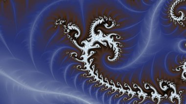 Soyut Bilgisayar Fraktal Tasarımı. Fraktal hiç bitmeyen bir desen. Fraktallar, farklı ölçeklerde kendine benzeyen sonsuz derecede karmaşık kalıplardır.