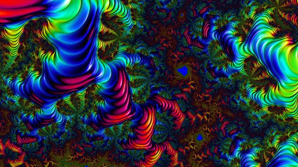 Abstract Computergegenereerd Fractaal Ontwerp Een Fractal Een Nooit Eindigend Patroon — Stockfoto