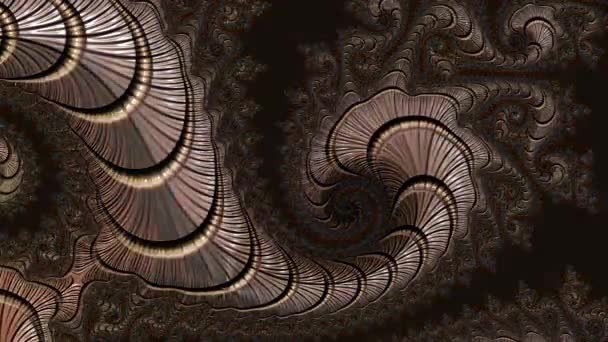 Αφηρημένος Υπολογιστής Που Δημιουργείται Fractal Σχεδιασμός Φράκταλ Είναι Ένα Ατέρμονο — Αρχείο Βίντεο