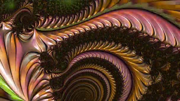 Abstract Computer Generated Fractal Design Fractal Never Ending Pattern Fractals — Stock Video