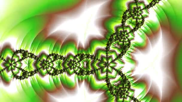 Abstract Computergegenereerd Fractaal Ontwerp Een Fractal Een Nooit Eindigend Patroon — Stockvideo