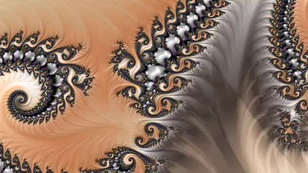 Resumo Design Fractal Gerado Por Computador Fractal Padrão Interminável Fractais — Vídeo de Stock