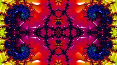 Soyut Bilgisayar Fraktal Tasarımı. Fraktal hiç bitmeyen bir desen. Fraktallar, farklı ölçeklerde kendine benzeyen sonsuz derecede karmaşık kalıplardır.