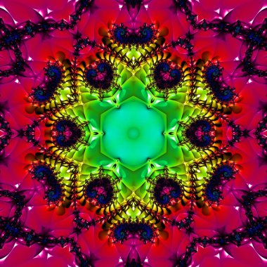 Soyut Bilgisayar Fraktal Tasarımı. Fraktal hiç bitmeyen bir desen. Fraktallar, farklı ölçeklerde kendine benzeyen sonsuz derecede karmaşık kalıplardır.