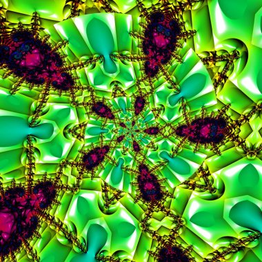 Soyut Bilgisayar Fraktal Tasarımı. Fraktal hiç bitmeyen bir desen. Fraktallar, farklı ölçeklerde kendine benzeyen sonsuz derecede karmaşık kalıplardır.