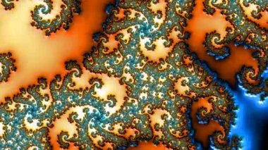 Soyut Bilgisayar Fraktal Tasarımı. Fraktal hiç bitmeyen bir desen. Fraktallar, farklı ölçeklerde kendine benzeyen sonsuz derecede karmaşık kalıplardır.