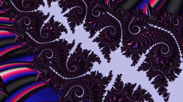 Resumen Diseño Fractal Generado Por Ordenador Fractal Patrón Interminable Los — Vídeo de stock