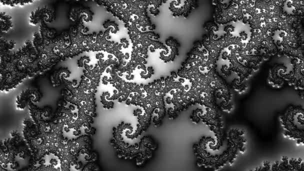 Resumen Diseño Fractal Generado Por Ordenador Fractal Patrón Interminable Los — Vídeo de stock