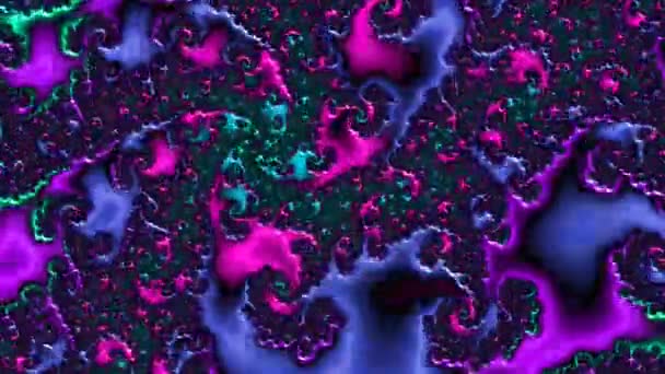 Abstract Computergegenereerd Fractaal Ontwerp Een Fractal Een Nooit Eindigend Patroon — Stockvideo