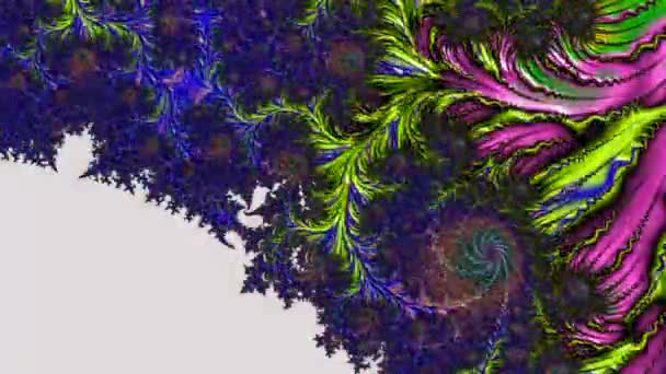 Abstract Computergegenereerd Fractaal Ontwerp Een Fractal Een Nooit Eindigend Patroon — Stockvideo