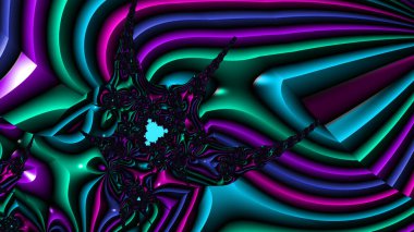 Soyut Bilgisayar Fraktal Tasarımı. Fraktal hiç bitmeyen bir desen. Fraktallar, farklı ölçeklerde kendine benzeyen sonsuz derecede karmaşık kalıplardır.