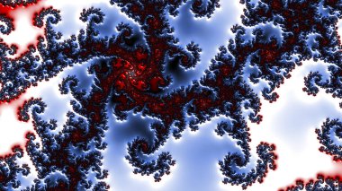 Soyut Bilgisayar Fraktal Tasarımı. Fraktal hiç bitmeyen bir desen. Fraktallar, farklı ölçeklerde kendine benzeyen sonsuz derecede karmaşık kalıplardır.