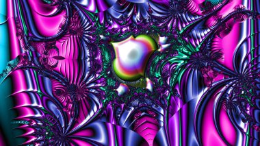 Soyut Bilgisayar Fraktal Tasarımı. Fraktal hiç bitmeyen bir desen. Fraktallar, farklı ölçeklerde kendine benzeyen sonsuz derecede karmaşık kalıplardır.