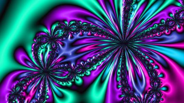 Soyut Bilgisayar Fraktal Tasarımı. Fraktal hiç bitmeyen bir desen. Fraktallar, farklı ölçeklerde kendine benzeyen sonsuz derecede karmaşık kalıplardır.